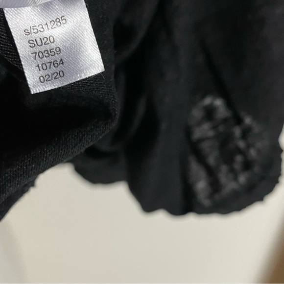 LOFT Black Linen Peasant Short Sleeve Top, XL & XXL - Picture 8 of 16